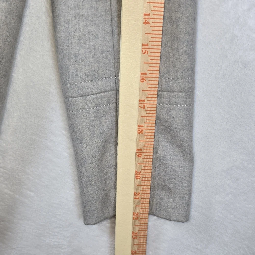 J.Crew Wool Cashmere By Nello Gori Double Breasted Peacoat Gold Buttons 0 Petite - Picture 15 of 16